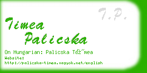 timea palicska business card